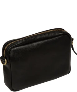 Eris' Black Leather Cross Body Bag