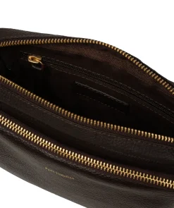 Eris' Espresso Leather Cross Body Bag
