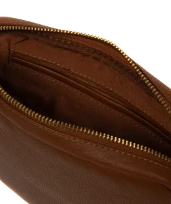 Eris' Rich Tan Leather Cross Body Bag