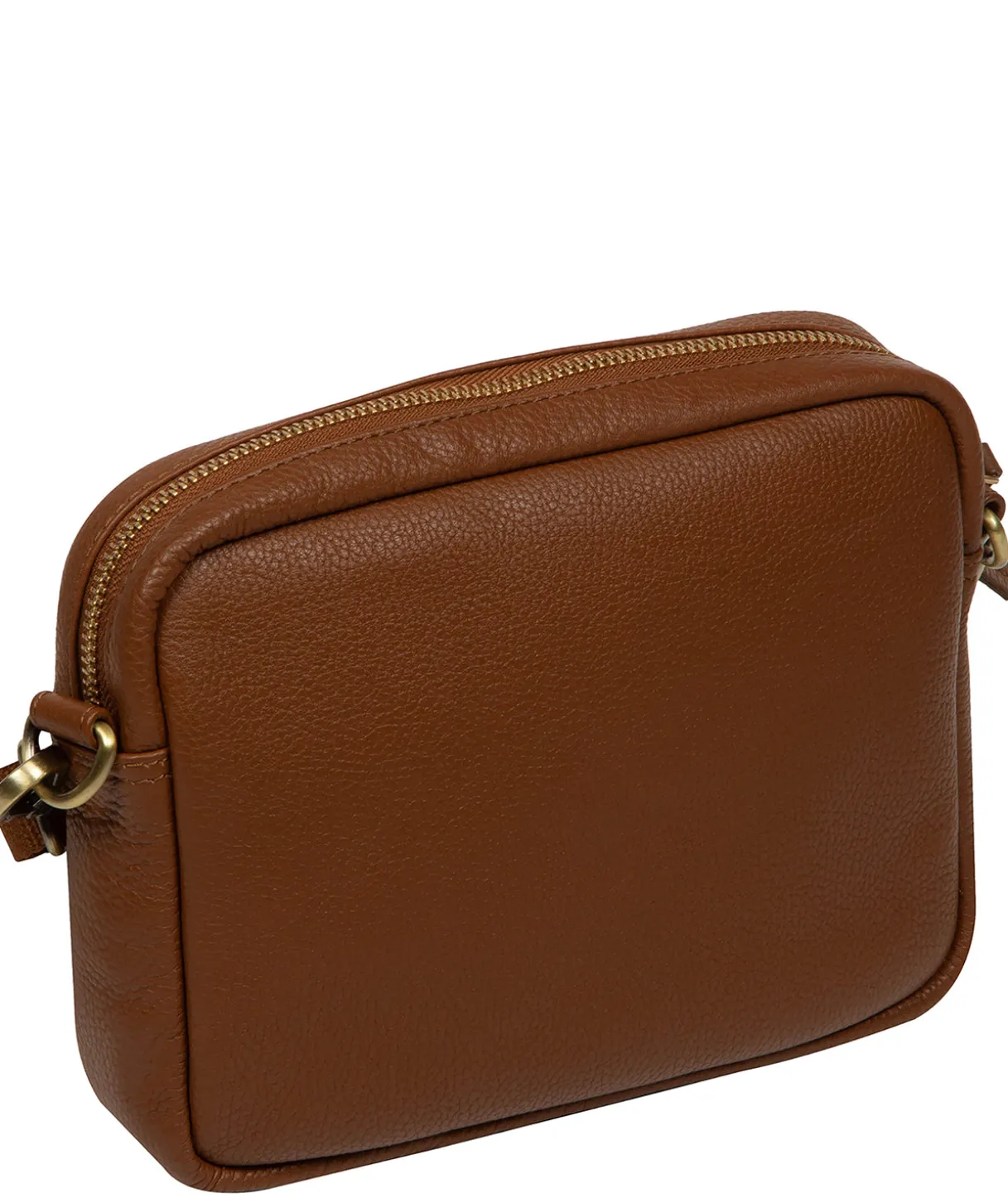 Eris' Rich Tan Leather Cross Body Bag