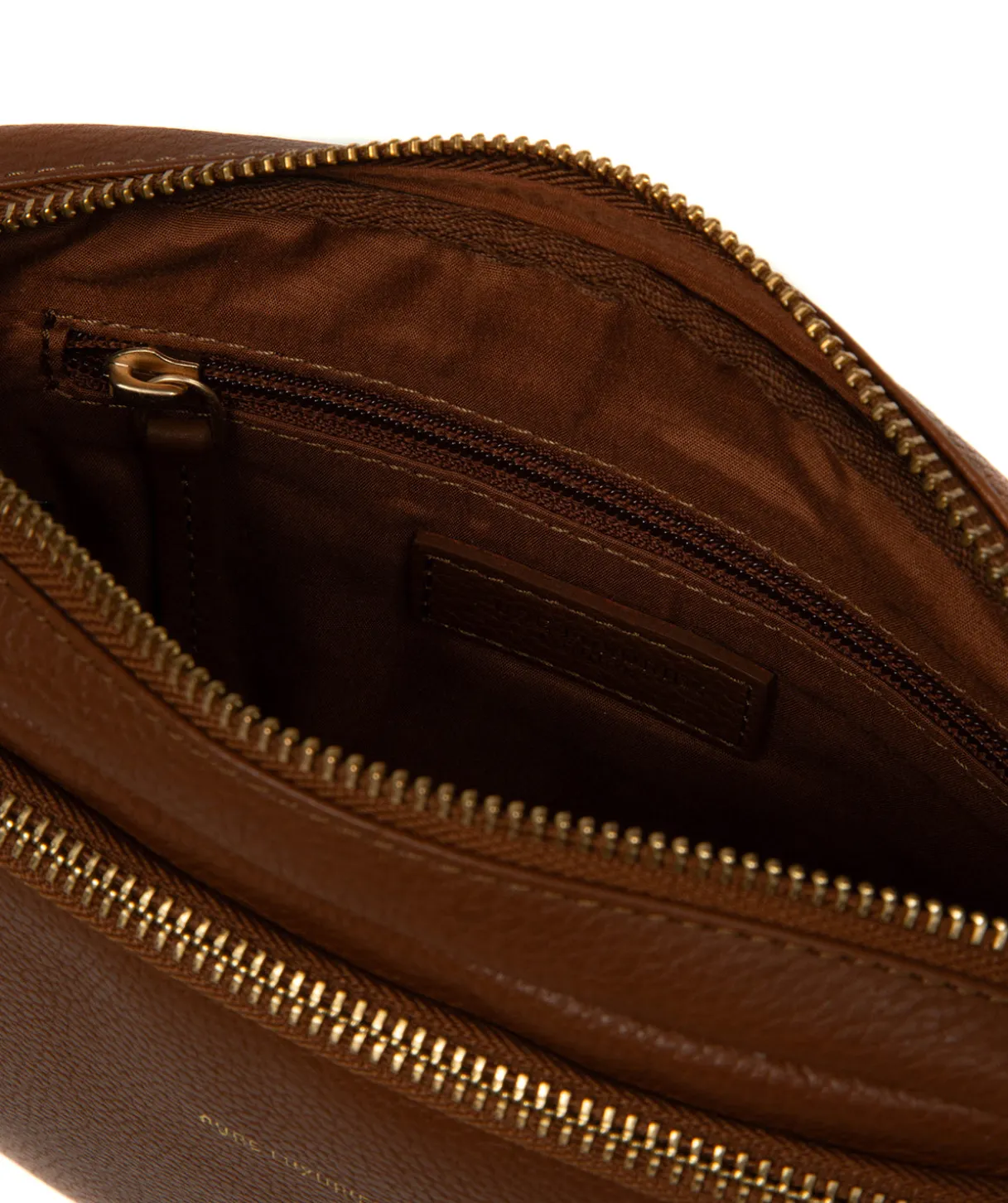Eris' Rich Tan Leather Cross Body Bag