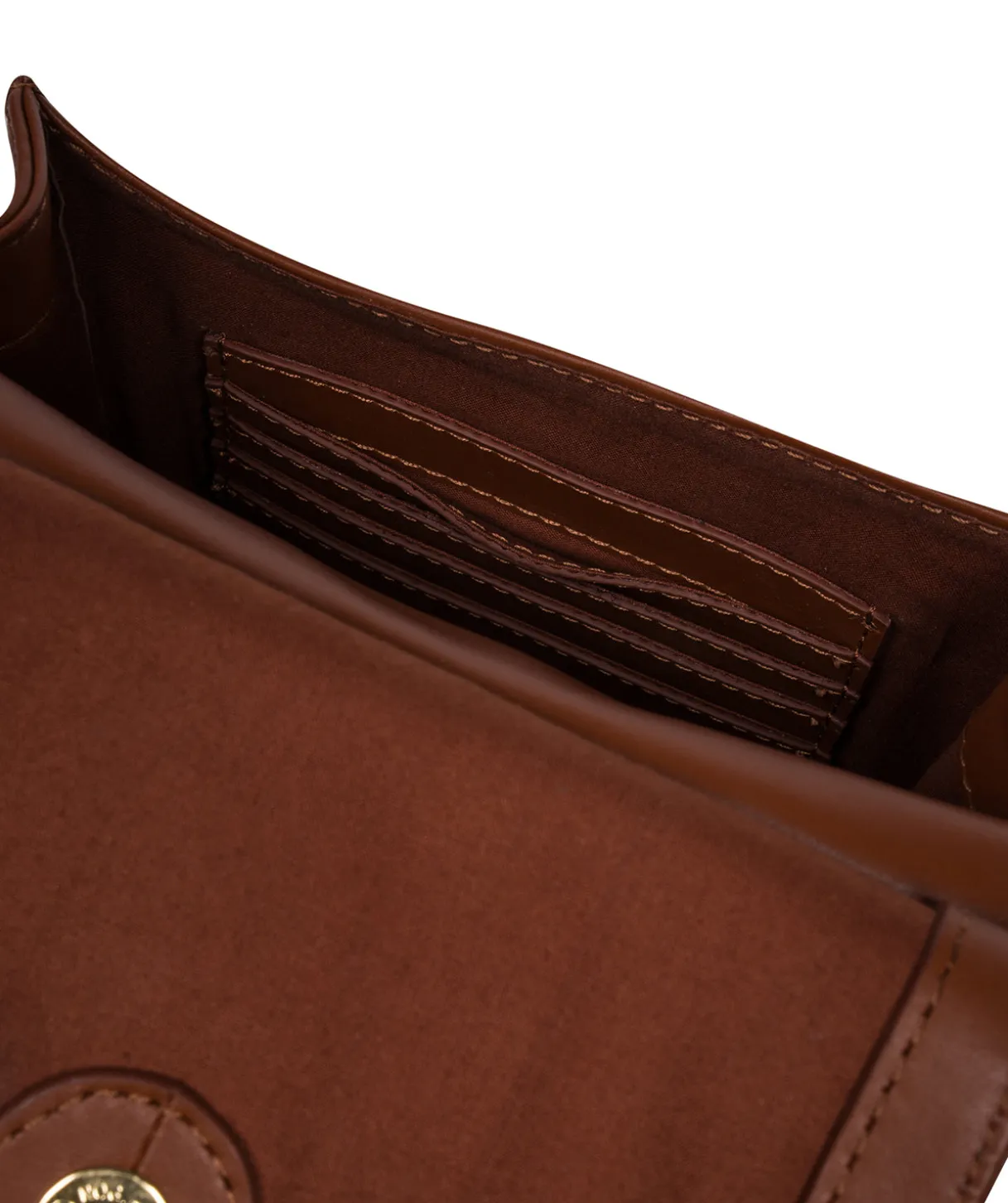 Erma' Caramel Leather Cross Body Bag
