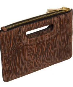 Esher' Animal Print Leather Clutch Bag