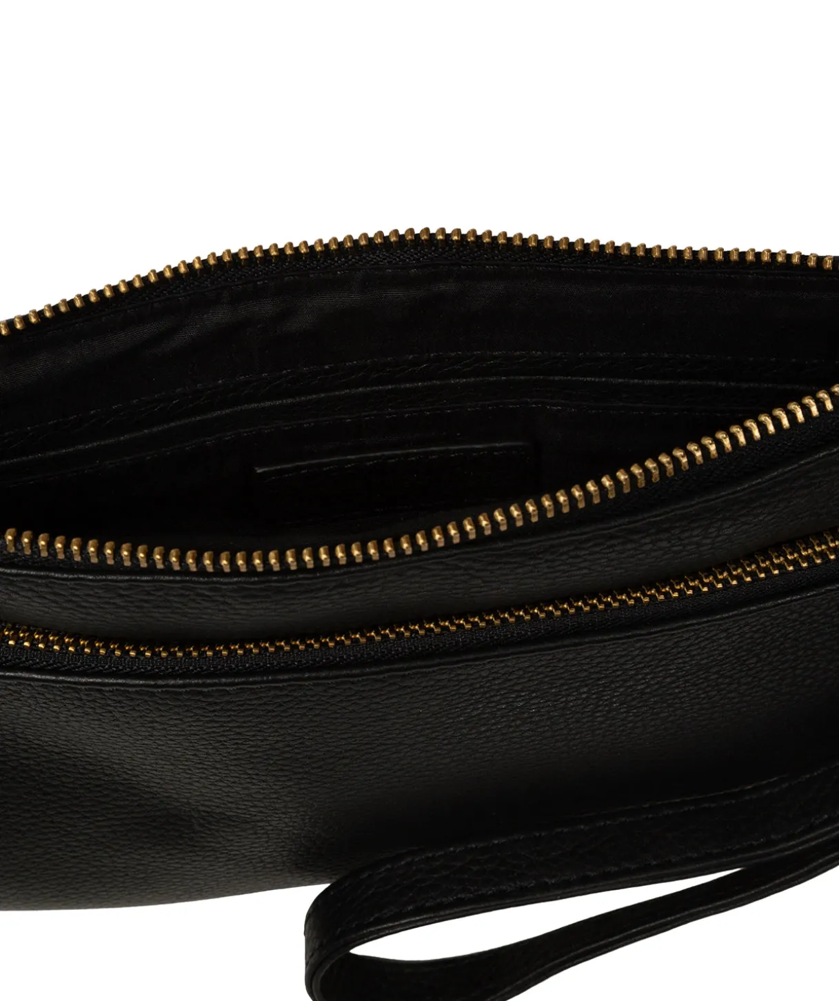Estelle' Black Leather Clutch and Cross Body Bag