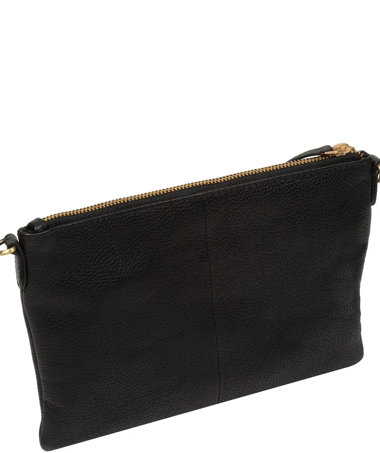 Estelle' Black Leather Clutch and Cross Body Bag