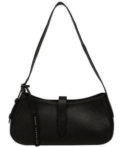 Evangeline' Black Leather Evening Grab Bag