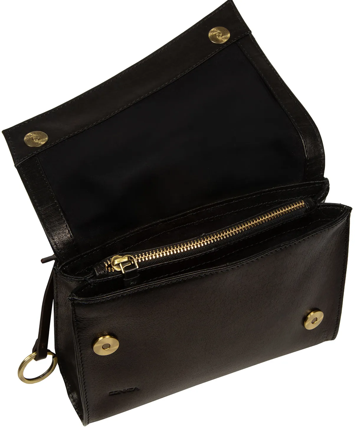 Fallon' Black Leather Cross Body Bag