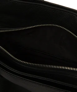 Faya' Black Leather Handbag