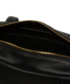 Fenella' Black Leather Handbag