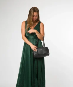 Fenella' Black Leather Handbag