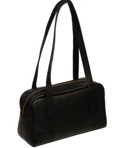 Fenella' Black Leather Handbag