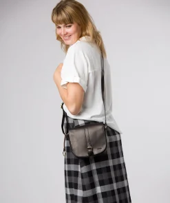 Fern' Black Leather Cross Body Bag