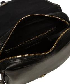 Fern' Black Leather Cross Body Bag