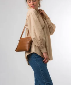 Finola' Oak Nappa Leather Cross Body Bag