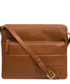 Finola' Oak Nappa Leather Cross Body Bag