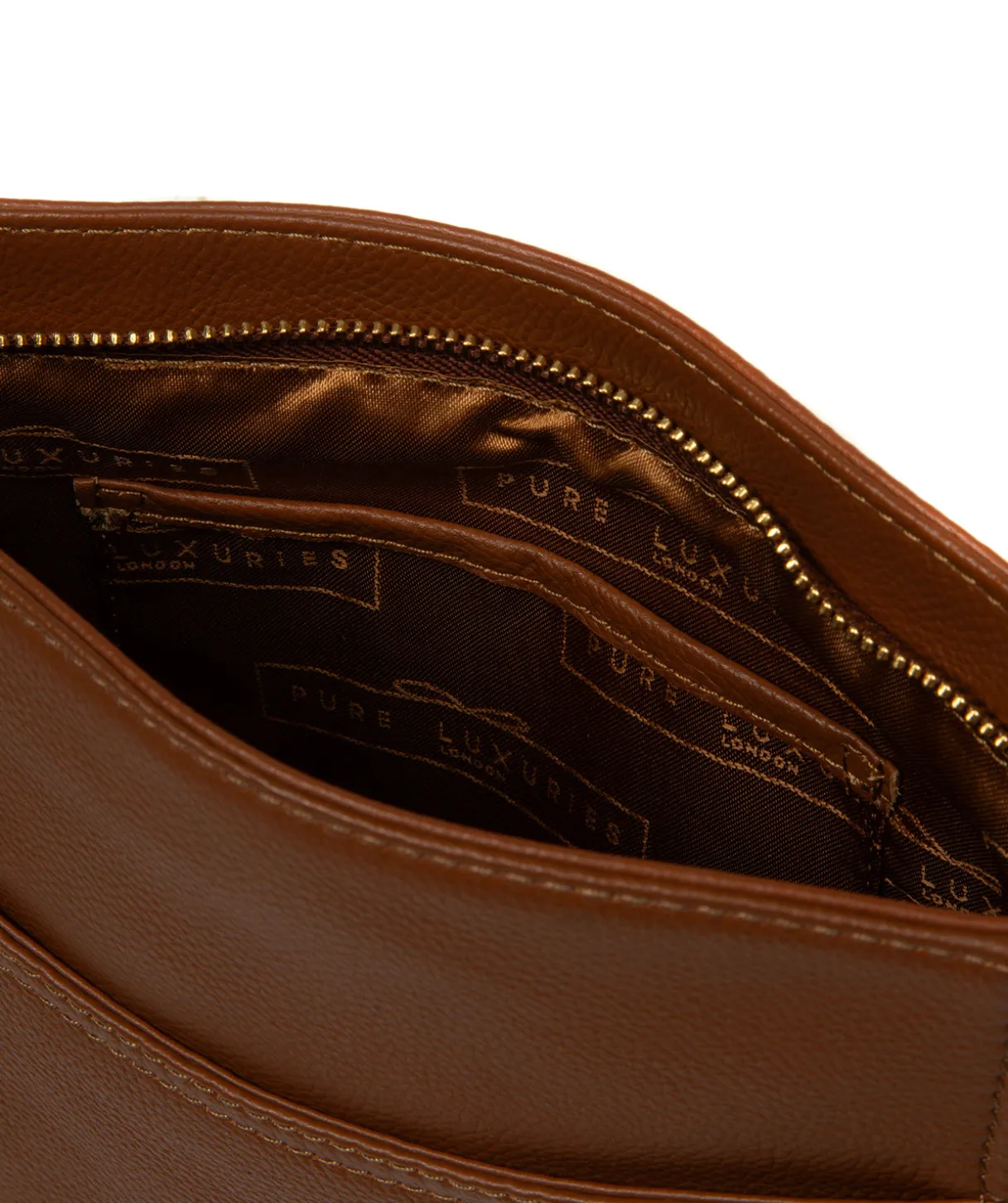 Firle' Tan Leather Cross Body Bag