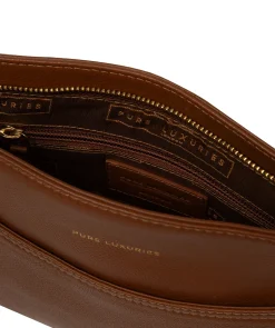 Firle' Tan Leather Cross Body Bag