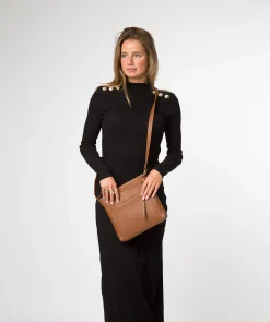 Firle' Tan Leather Cross Body Bag