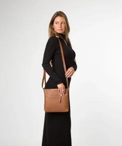 Firle' Tan Leather Cross Body Bag