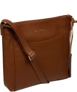 Firle' Tan Leather Cross Body Bag