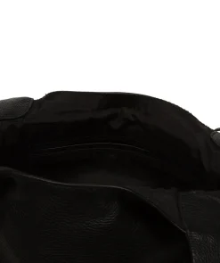 Fizz' Black Leather Tote Bag