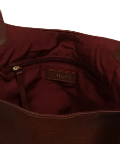 Fizz' Chestnut Leather Tote Bag