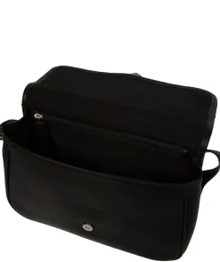 Francesca' Black Leather Cross Body Bag