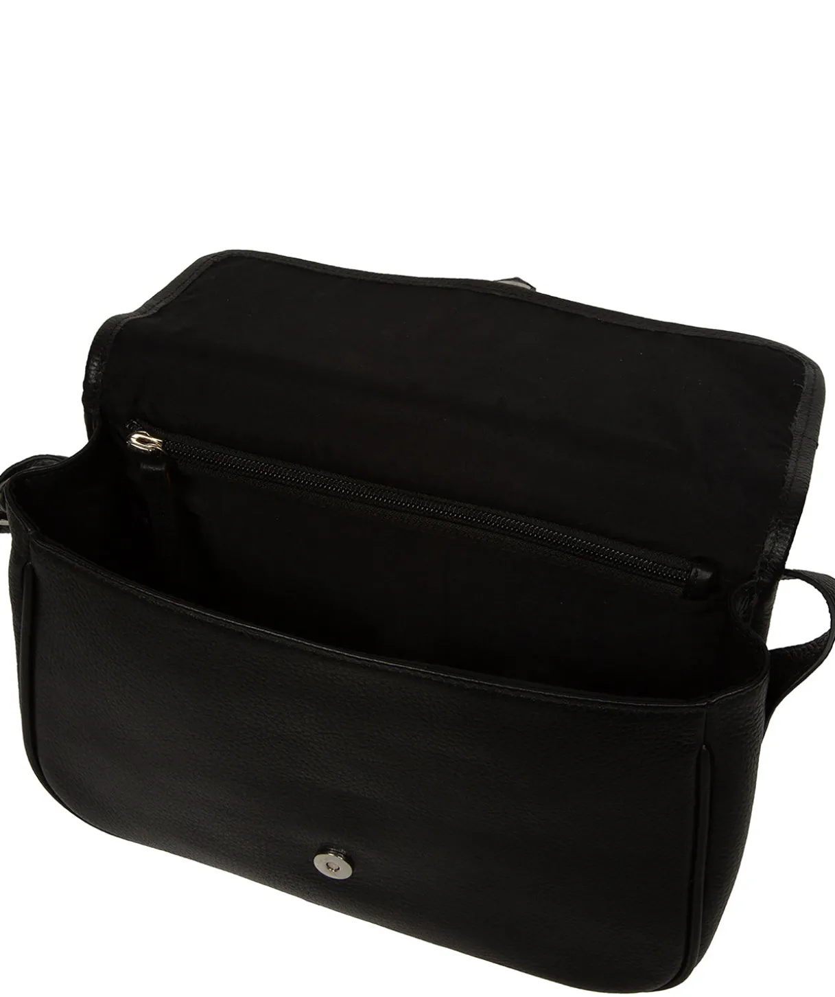Francesca' Black Leather Cross Body Bag