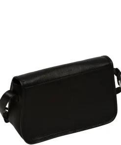 Francesca' Black Leather Cross Body Bag