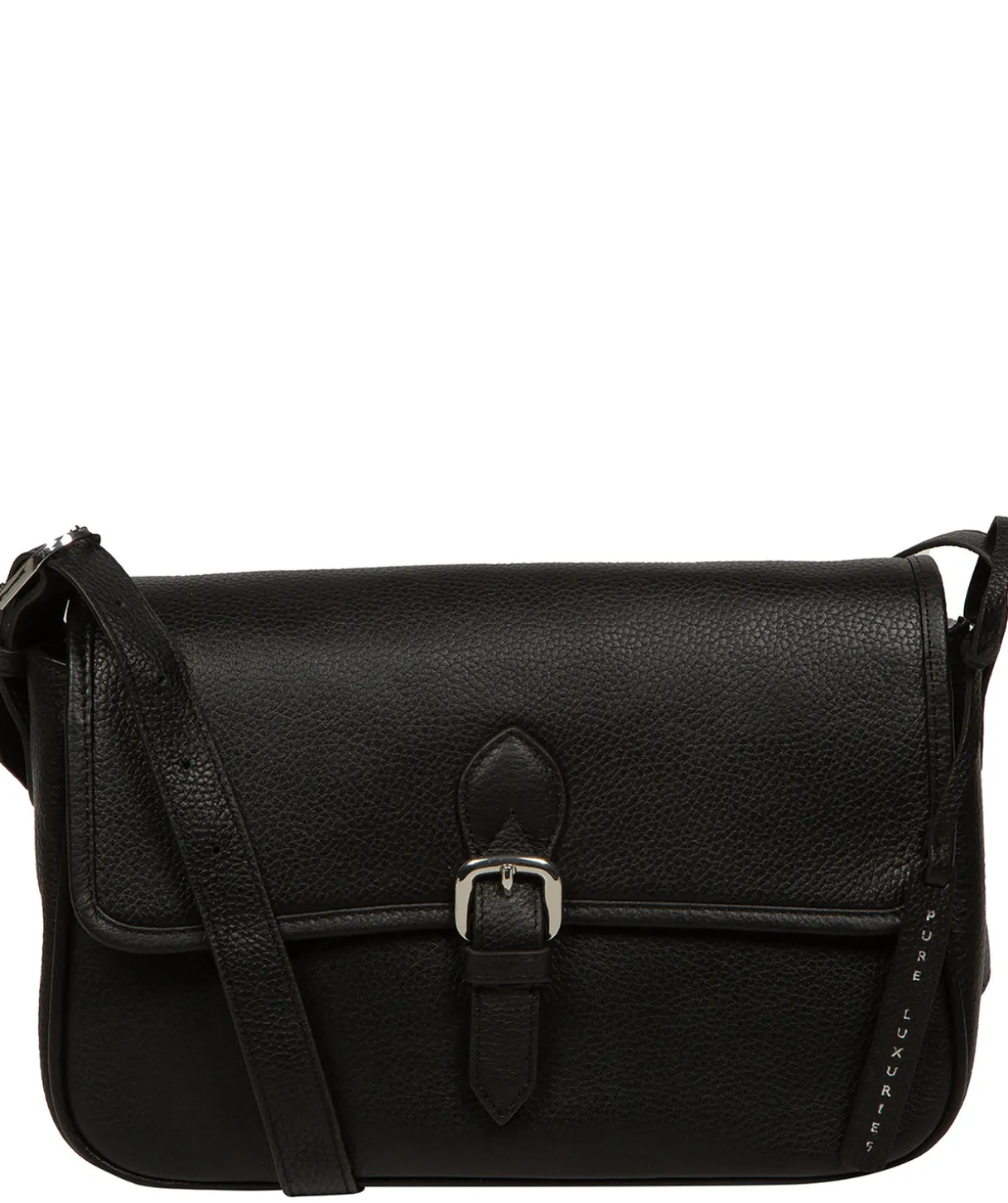Francesca' Black Leather Cross Body Bag
