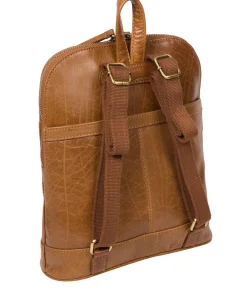 Francisca' Dark Tan Leather Backpack