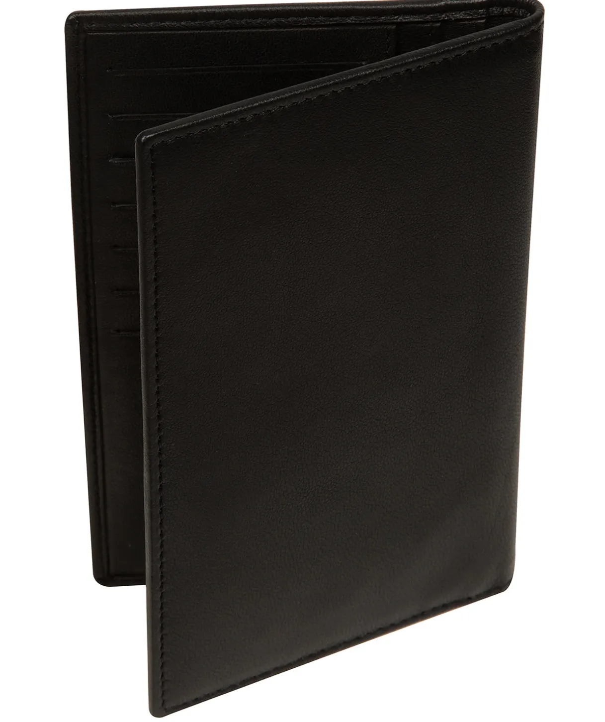 George' Black Leather Card Holder