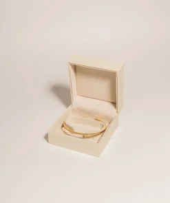 Gift Packaged 'Aaliyah' 18ct Yellow Gold Plated 925 Silver Minimalist Bangle