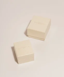 Gift Packaged 'Anika' 18ct Rose Gold 925 Silver Geometric Stud Earrings