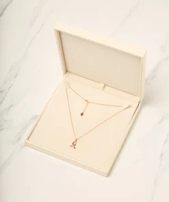 Gift Packaged 'Anson' 18ct Rose Gold Plated 925 Silver Ribbon Design Necklace