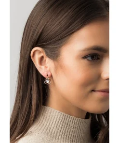 Gift Packaged 'Asquith' 18ct Rose Gold 925 Silver & Shell Pearl Sparkle Earrings