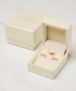 Gift Packaged 'Atarah' 18ct Rose Gold Plated Sterling Silver Infinity Earrings