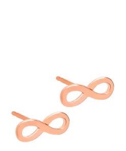 Gift Packaged 'Atarah' 18ct Rose Gold Plated Sterling Silver Infinity Earrings