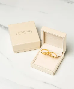 Gift Packaged 'Equinox' 18ct Yellow Gold Plated 925 Silver & Cubic Zirconia Earrings