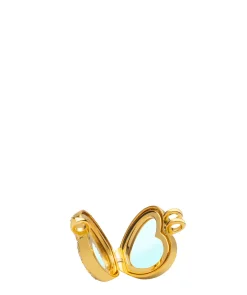 Gift Packaged 'Jordyn' 18ct Yellow Gold Plated 925 Silver & Cubic Zirconia Clear Heart Locket Necklace