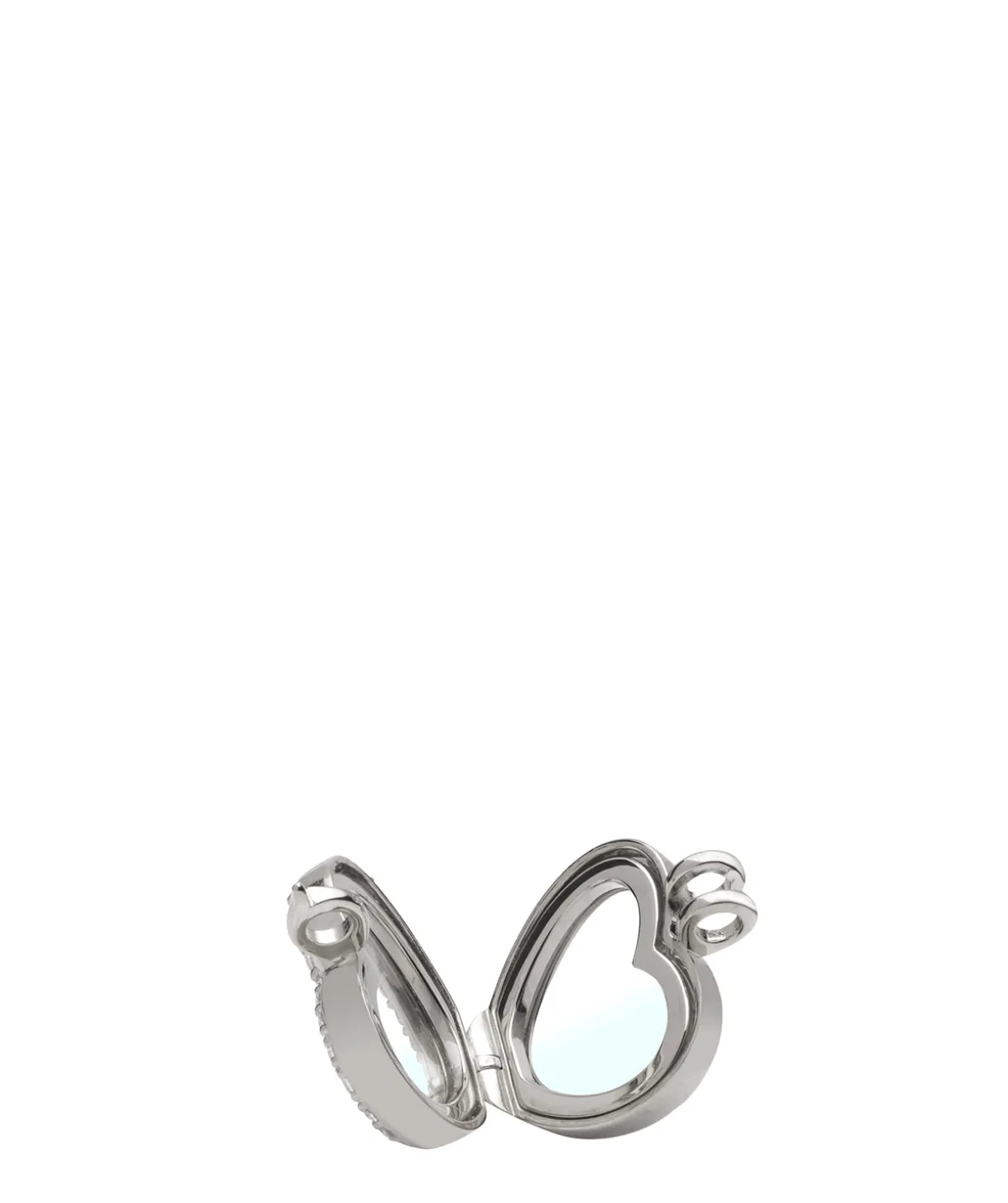 Gift Packaged 'Jordyn' 925 Silver & Cubic Zirconia Clear Heart Locket Necklace