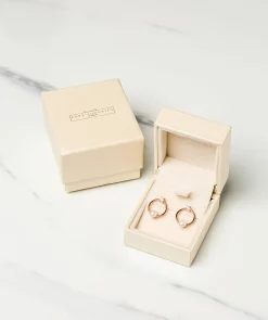 Gift Packaged 'Karson' 18ct Rose Gold Plated 925 Silver & Freshwater Pearl Earrings