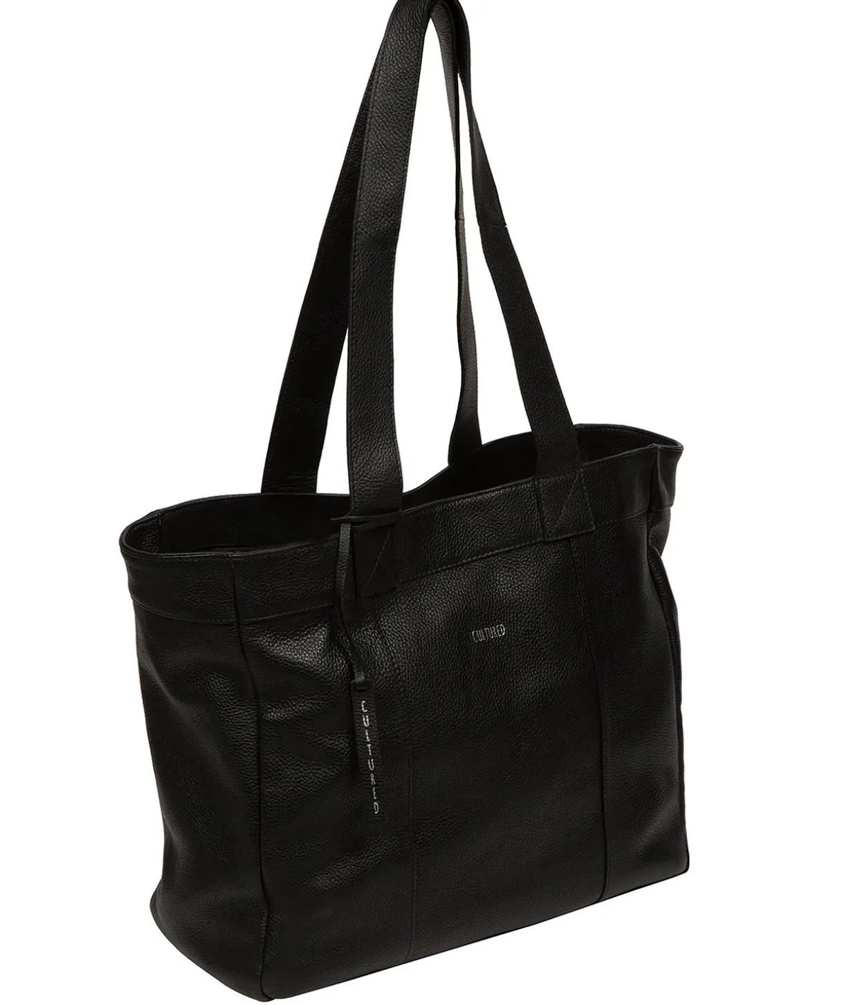 Gisella' Black Leather Tote Bag