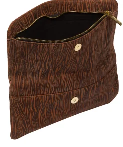 Golders' Animal Print Leather Clutch Bag