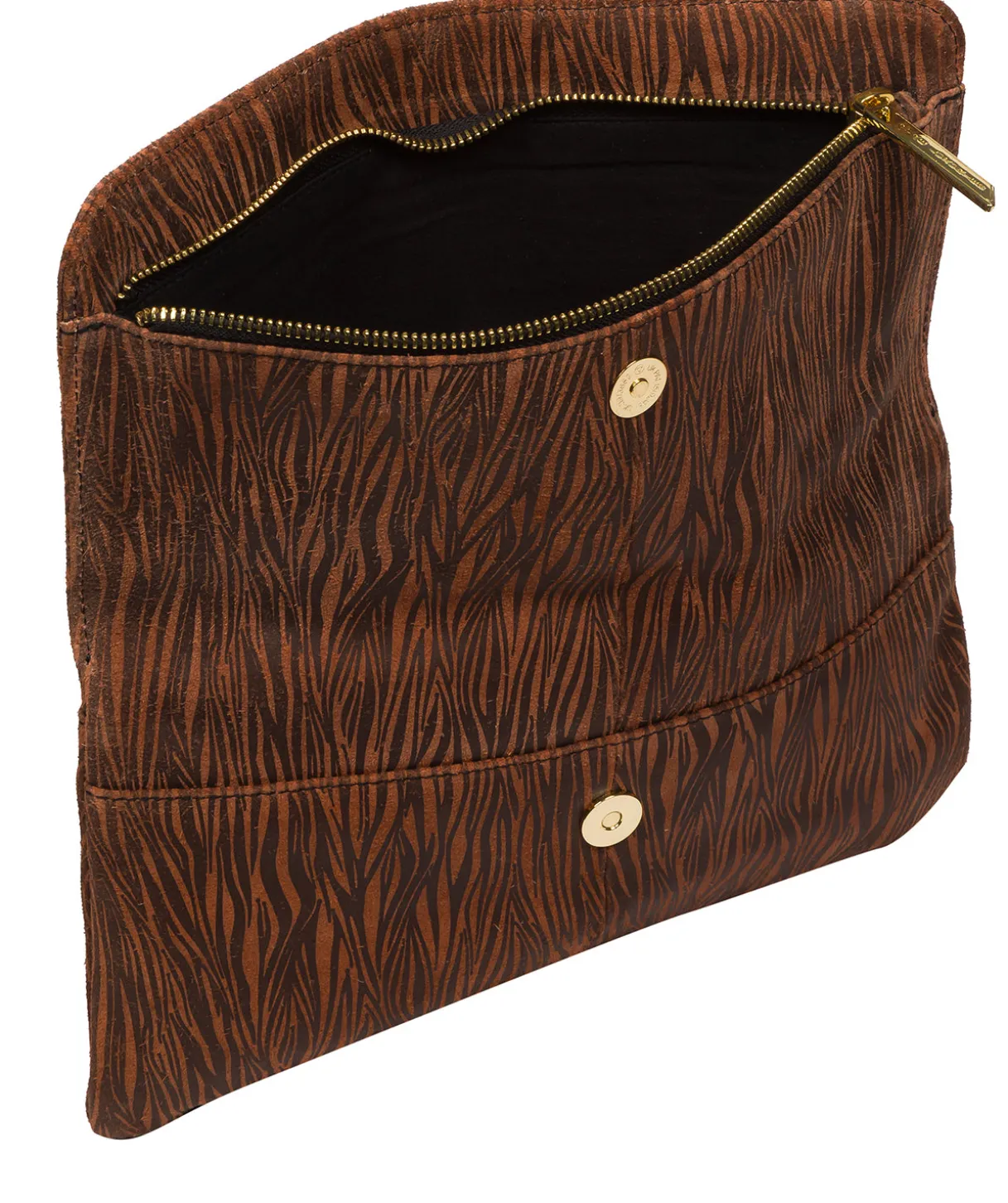 Golders' Animal Print Leather Clutch Bag