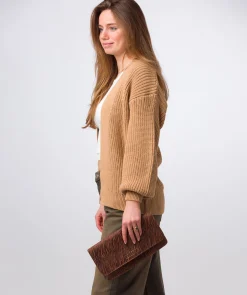 Golders' Animal Print Leather Clutch Bag
