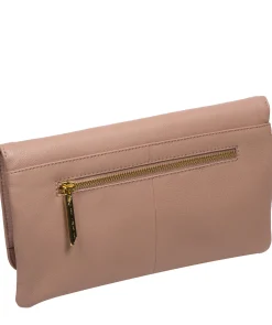 Golders' Blush Pink Leather Clutch Bag
