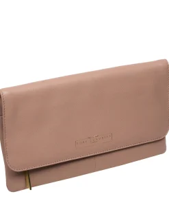 Golders' Blush Pink Leather Clutch Bag