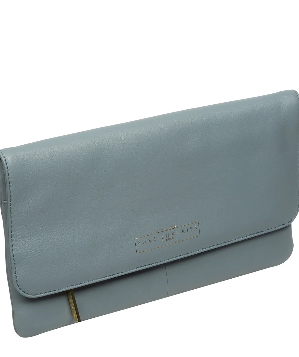 Golders' Cashmere Blue Leather Clutch Bag