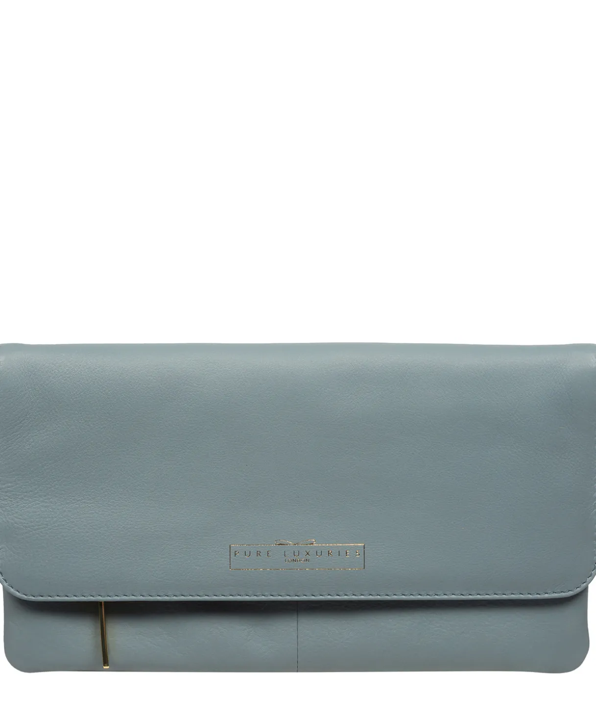 Golders' Cashmere Blue Leather Clutch Bag